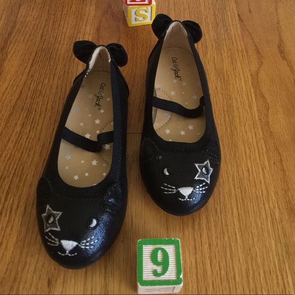 Cat & Jack Other - NWOT Cat & Jack Black Cats Dress Shoes